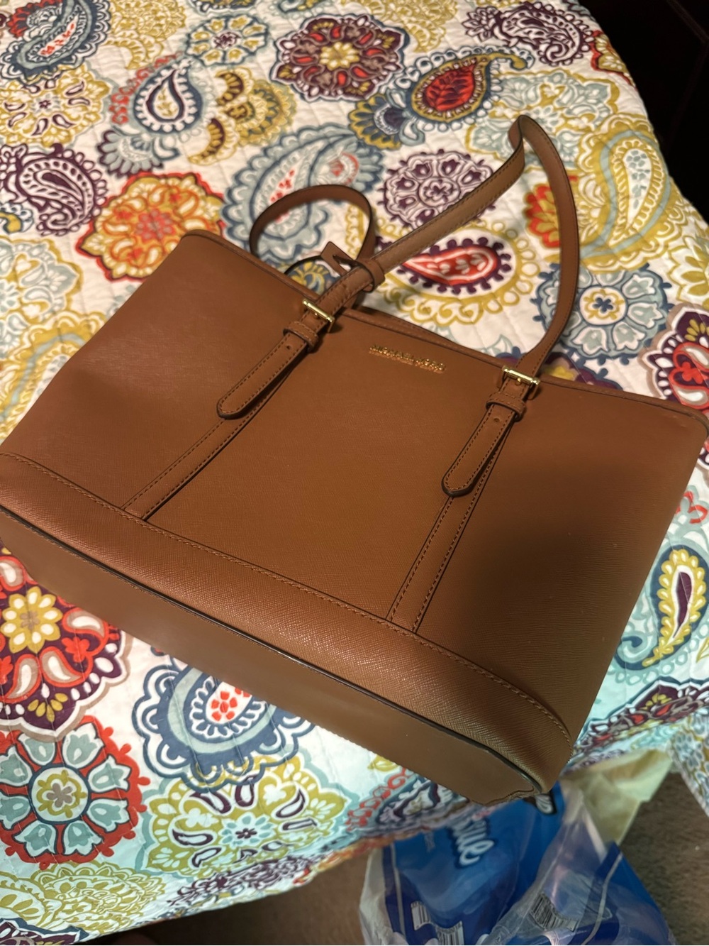 Michael Kors Brown Saffiano Leather Tote Bag